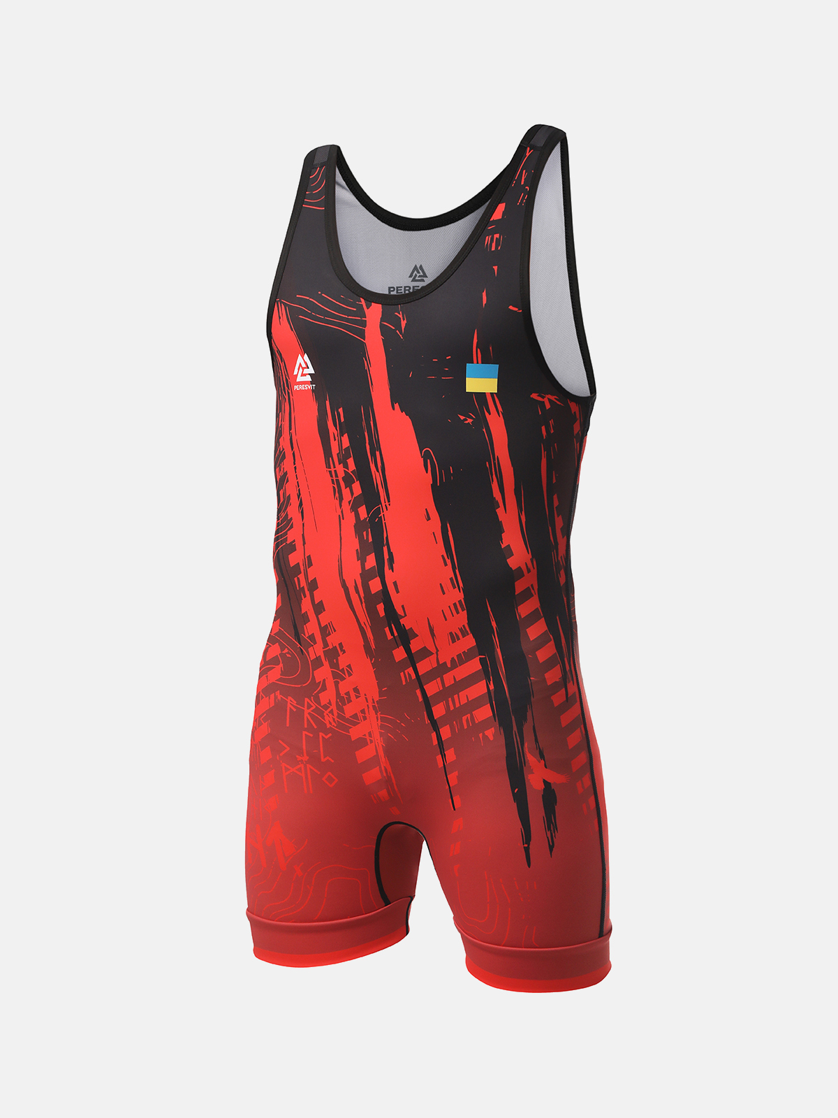 Peresvit Temper Kids Wrestling Singlet Red Black, Photo № 3